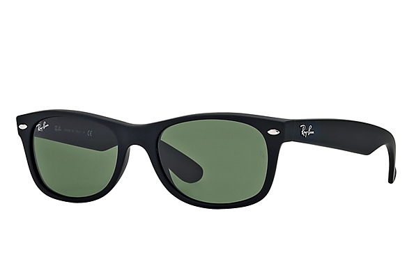 Ray Ban New Wayfarer RB2132 Sunglasses in Black or Black Rubber | Free ...